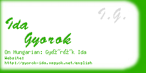 ida gyorok business card